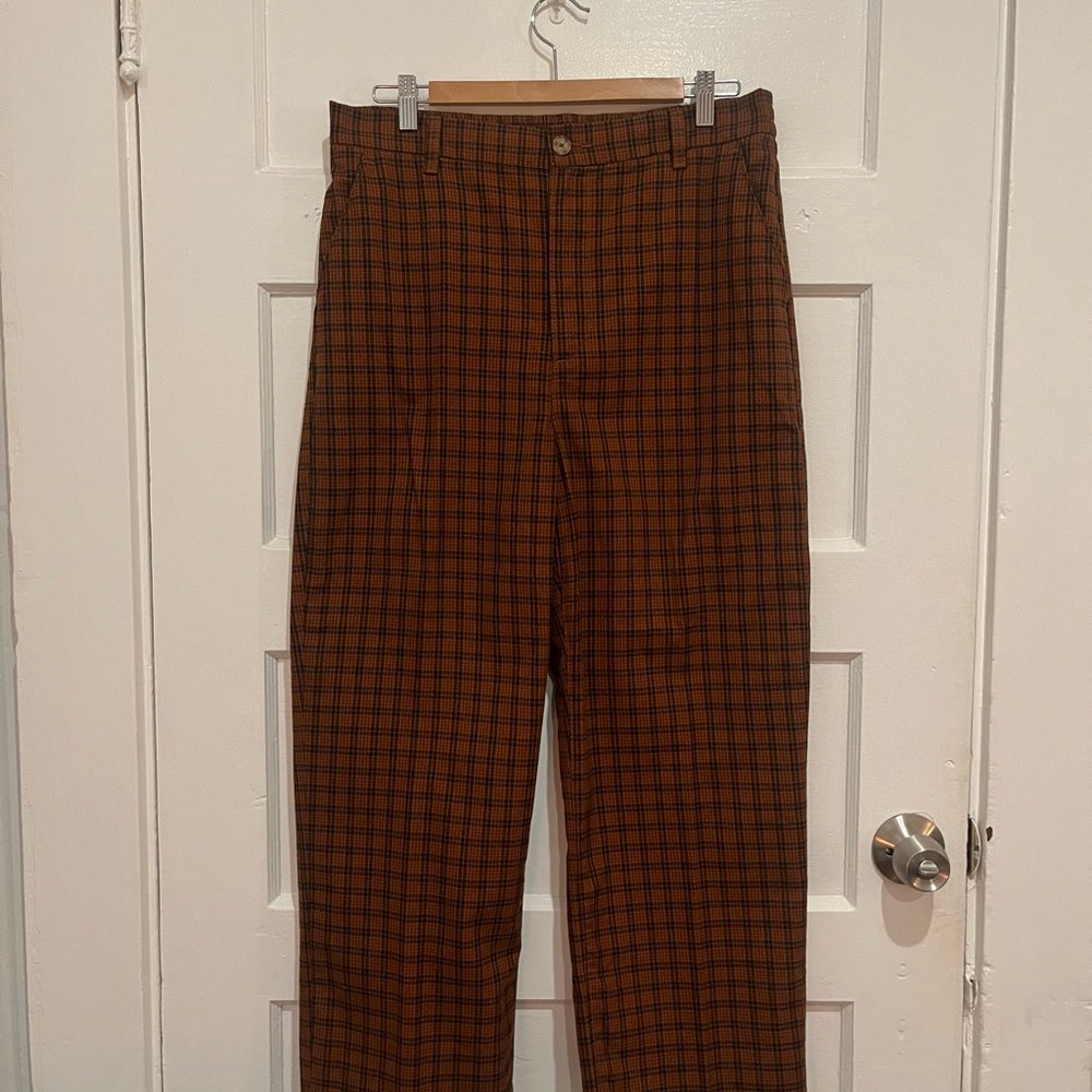 Levi’s Women’s Math Brown Checkered Trousers